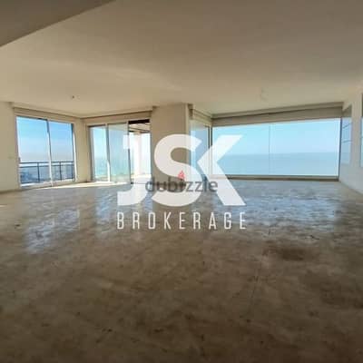 L16863 - Apartment With Great Sea View For Sale in Rabieh