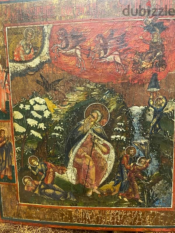 antique Russian 18th century icon st Elijah 1