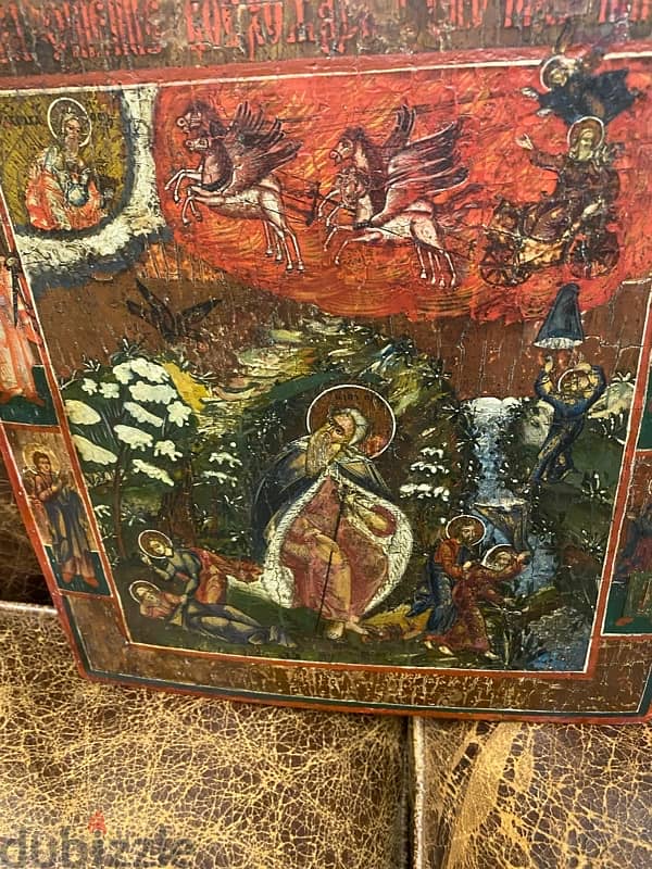 antique Russian 18th century icon st Elijah 2