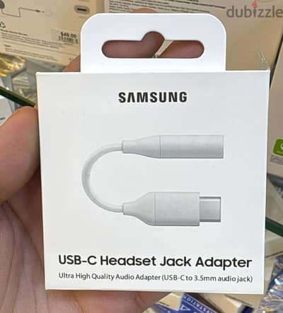 Samsung usb-c headset jack adapter white