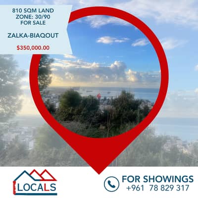 810 SQM Land For Sale in Zalka-Biaqout