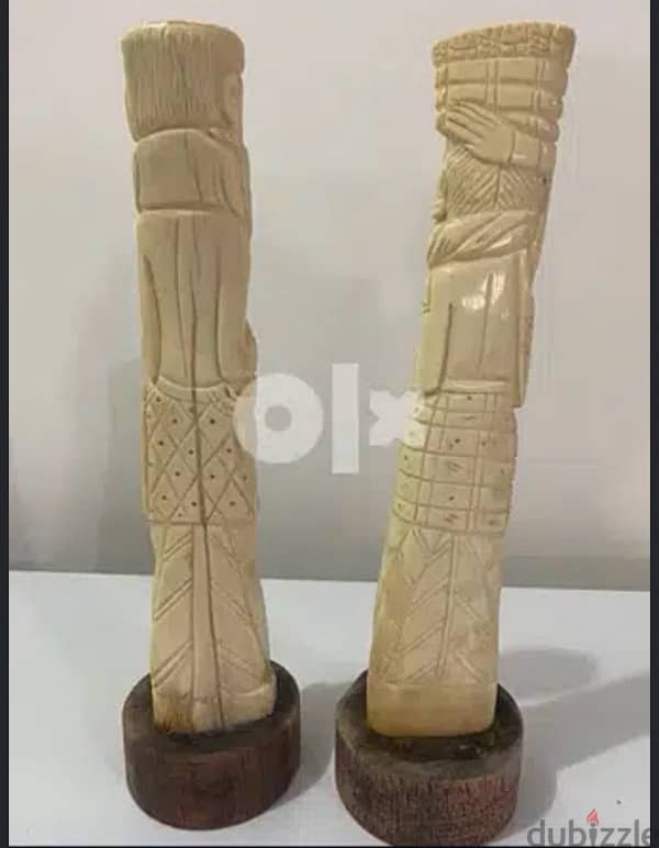 antique pair statues african tribe 1