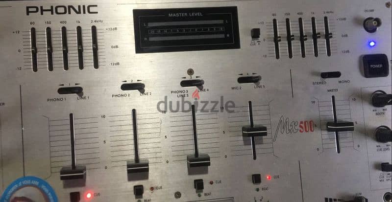 DJ MIXER MX500 PHONIC 1