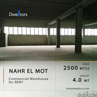 Warehouse for rent in NAHR EL MOT - 2500 MT2 - 4.0 M Height