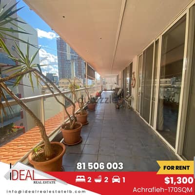 170SQM apartment with Terrace for rent in achrafieh REF#AR11038