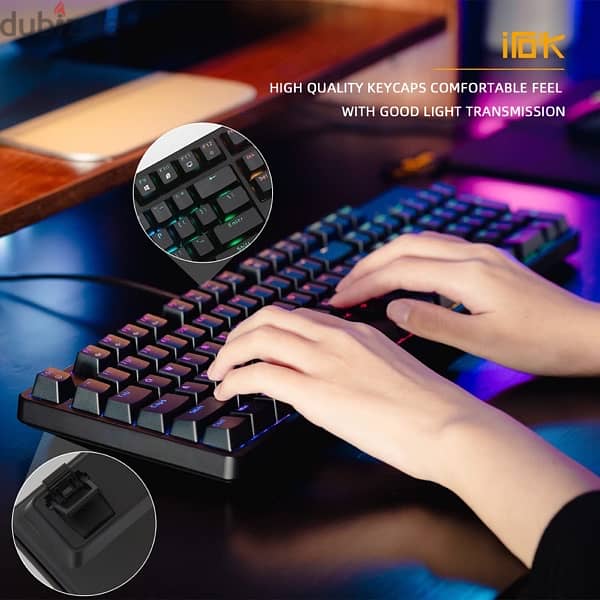 IROK FE104 RGB Mechanical Keyboard, Hot Swappable Gaming Keyboard 2