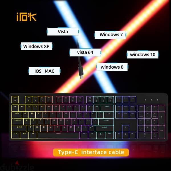 IROK FE104 RGB Mechanical Keyboard, Hot Swappable Gaming Keyboard 3