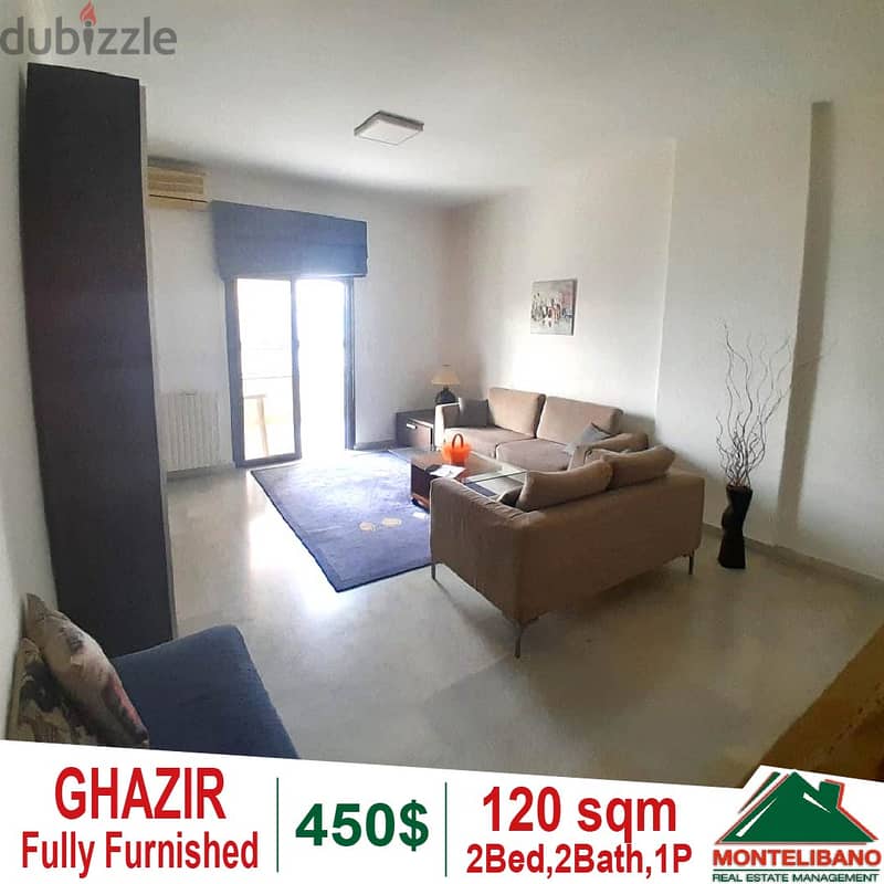 120 sqm fully furnished apartment for rent in Ghazir!! 0