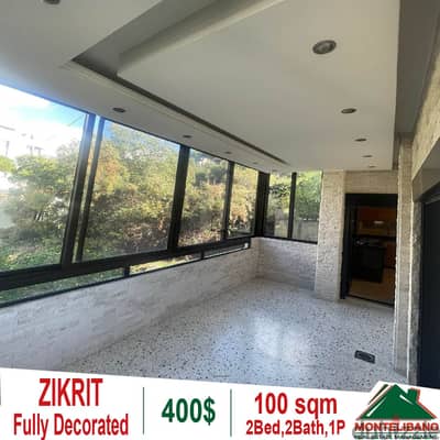 100 sqm apartment for rent in Zikrit!!