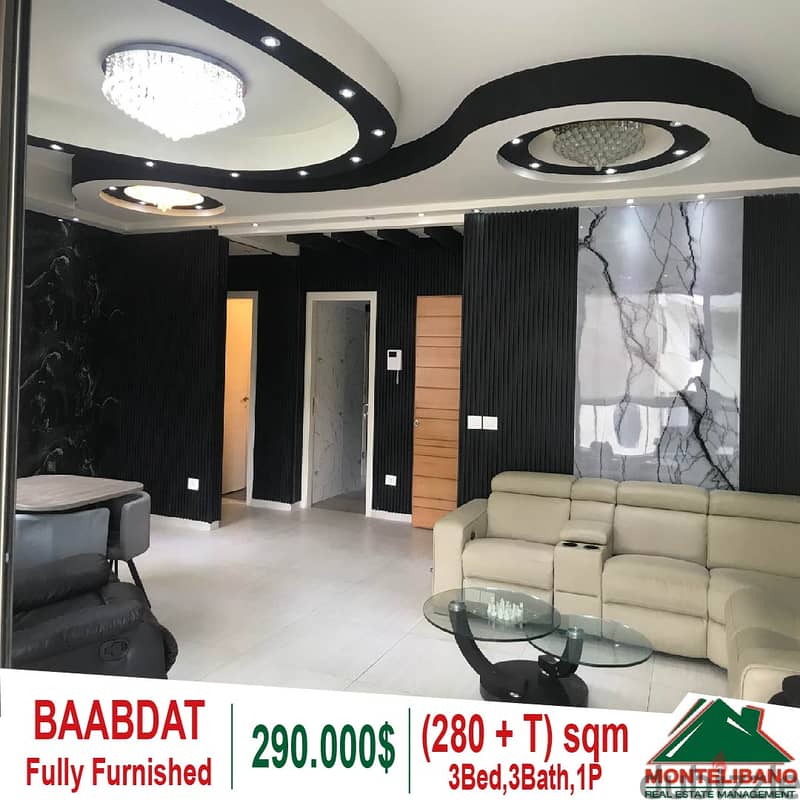 280 sqm duplex for sale in Baabdat!! 0