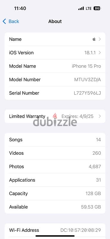 iphone 15pro 128gb 1