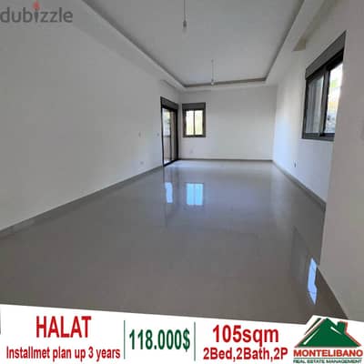 105 sqm apartment for sale in Halat with an installment plan!!