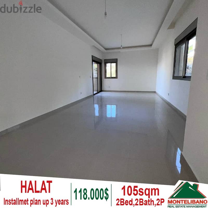 105 sqm apartment for sale in Halat with an installment plan!! 0