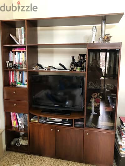 shelves and tv cabinet