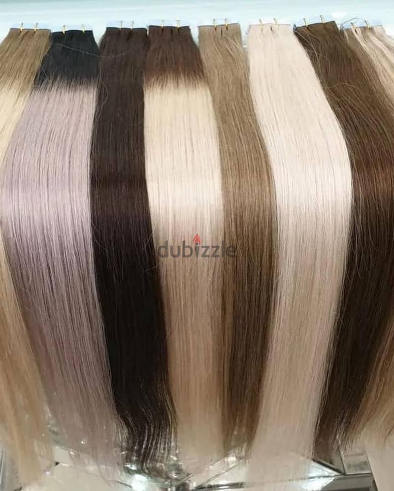 tape Hair extensions اكستنشن وتوصيلات شعر طبيعي لبناني 11