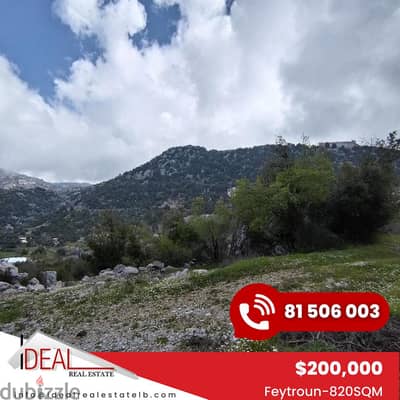 820 Sqm Land for sale in Feytroun, Keserwan REF#KZ231