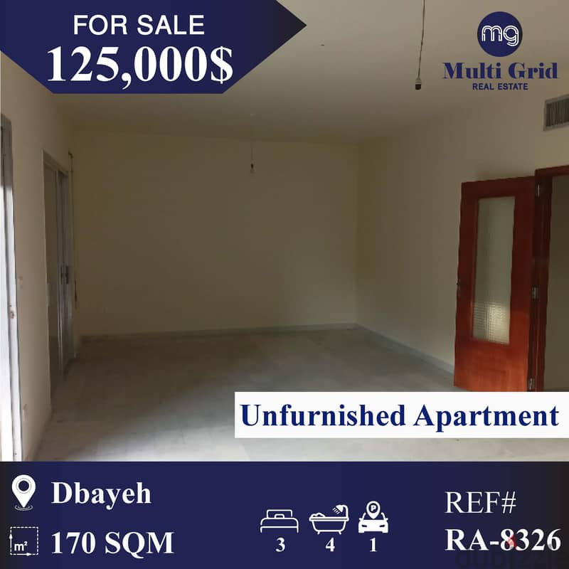 RA-8326 / Apartment for Sale in Dbayeh , شقة للبيع في ضبية 0