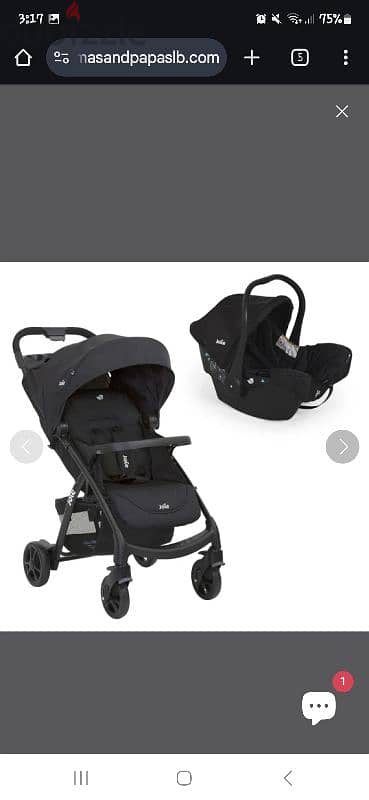 open box joie stroller never used car seat used twice 1