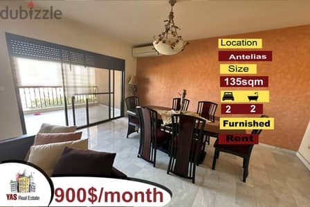 Antelias 135m2 | Rent | Fully Furnished | High End | Calm Street | MJ