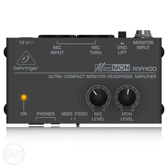 Behringer MicroMON MA400 1-Ch Monitor Headphone Amplifier 1