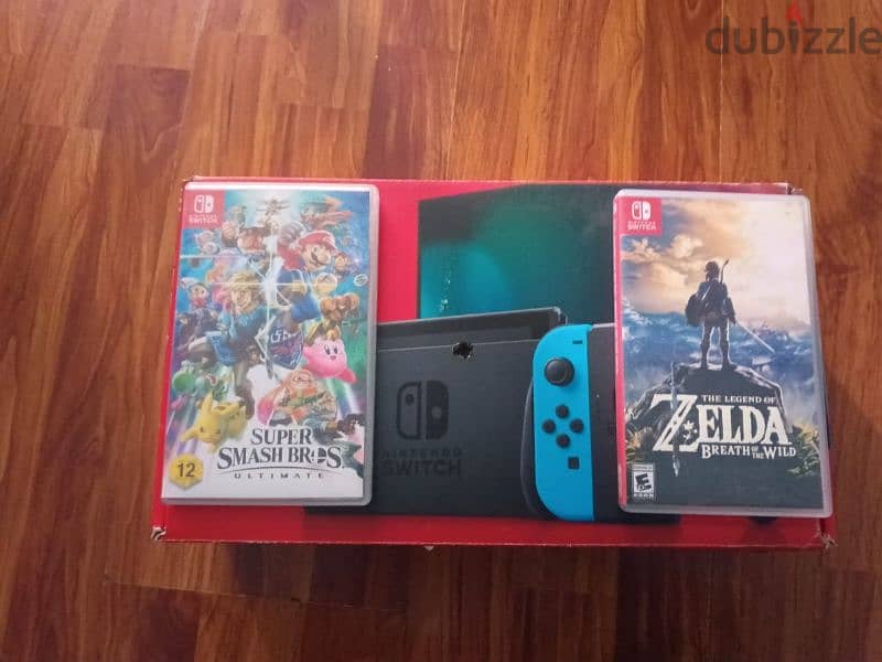 Nintendo switch with 2 games 1