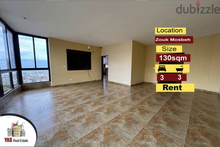 Zouk mosbeh 130m2 | Rent | Well Lighted | Quiet Area | Sea View | CHN