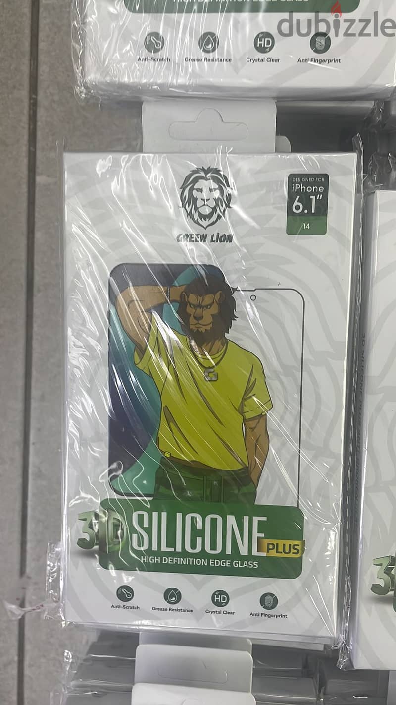 Green lion 3D silicone plus clear protection iphone last and new offe 0