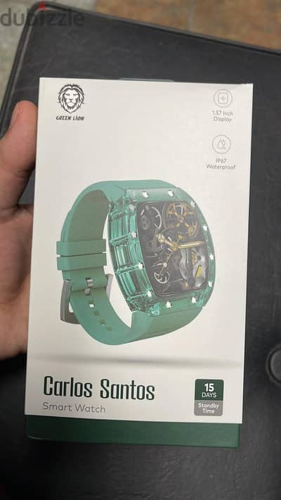 Green lion carlos santos smart watch light blue