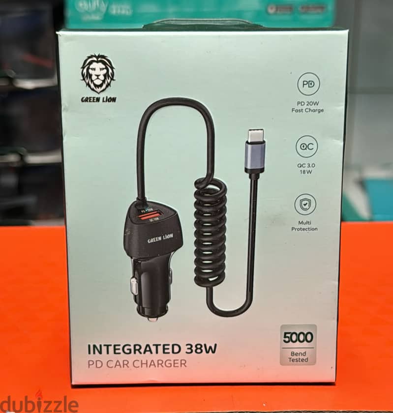 Green lion Integrated 38w pd car charger 0