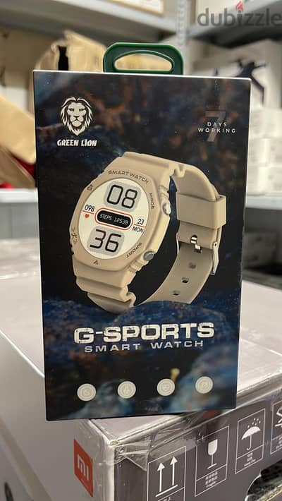 Green lion G-sports smart watch biege great & new offer