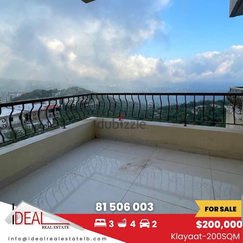 200 SQM Apartment for sale in Klayaat REF#CC2109 0