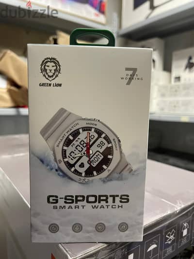 Green lion G-sports smart watch white