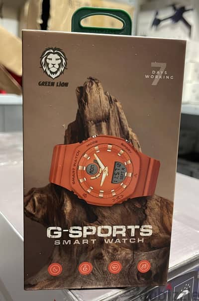 Green lion G-sports smart watch orange original & best offer