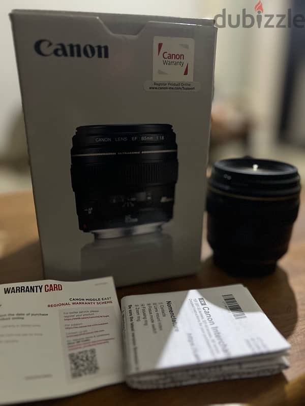 Canon lens 85mm 1.8 2