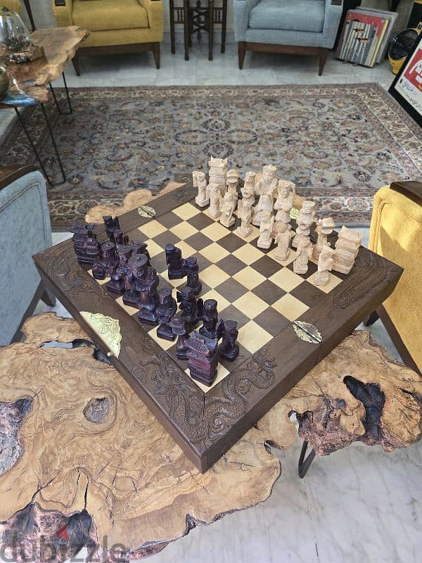 Vintage Chessboard  طاولة شطرنج انتيك 4