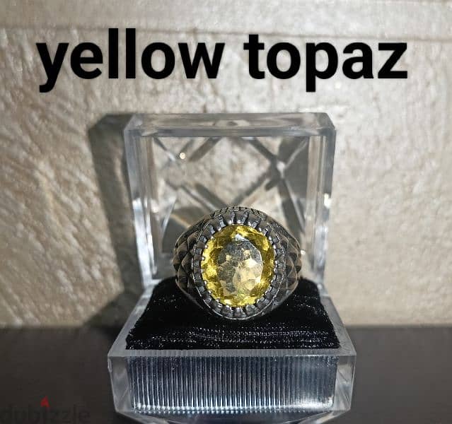 خاتم topaz  اصفر 1