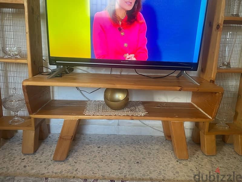 Handmade Bohemian Tv set from natural wood 1