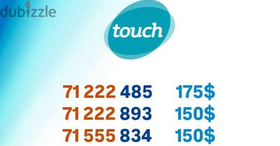 Touch Special Numbers we deliver all leb