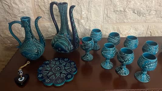 Blue Ceramic Handmade Turkish Artisan