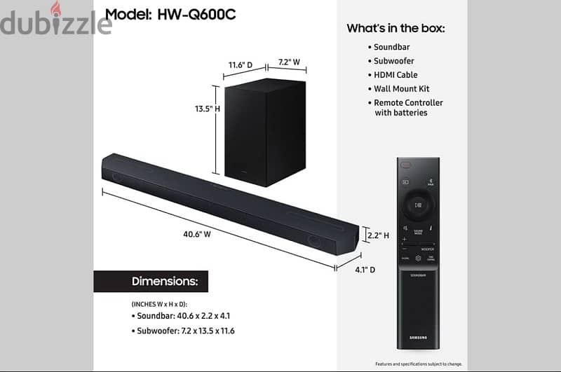 SAMSUNG Q600C SOUNDBAR+ SUBWOOFER 0