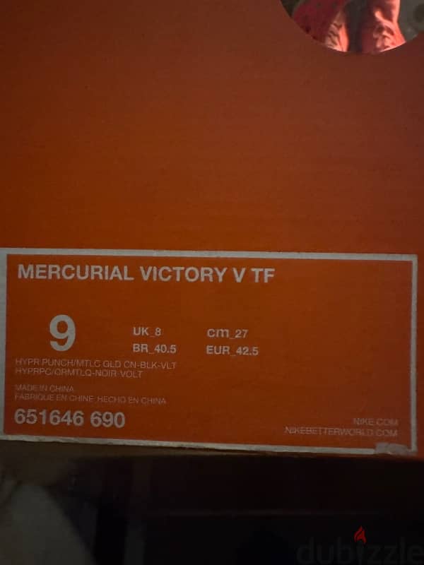 limited worldcup nike mercurial victory v size 42 2