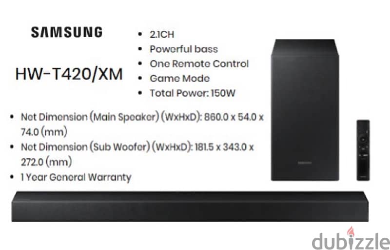 SAMSUNG T420 SOUNDBARS + SUBWOOFERS 1