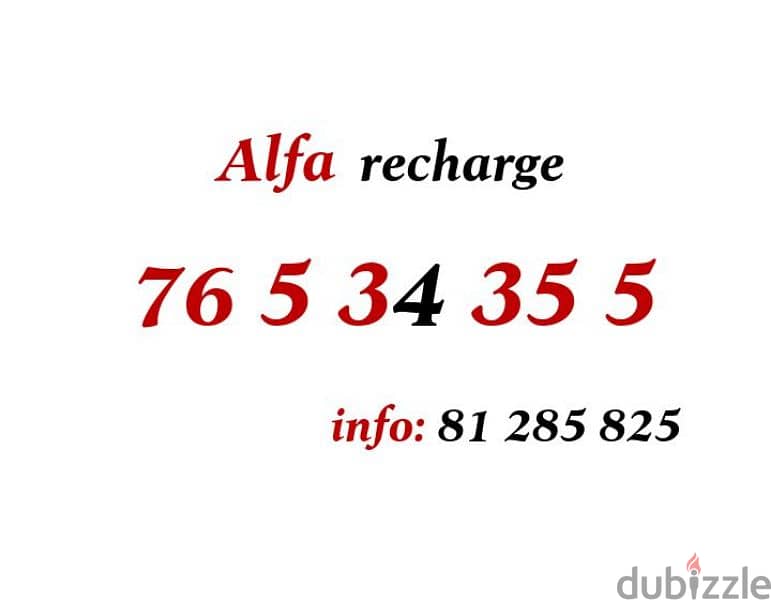 new alfa special recharge only 75$ 0