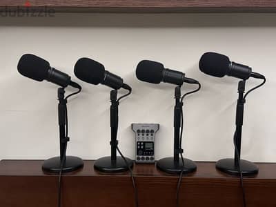 Podcast Equipment : Microphones + Stands + Podtrak P4