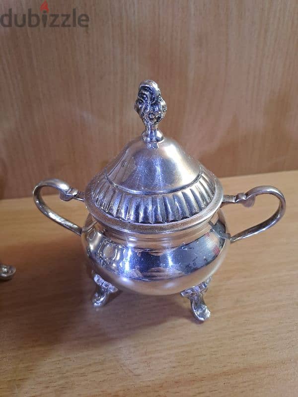 Vintage tea set, 5 pieces, orfevre bogeste silverplated 0