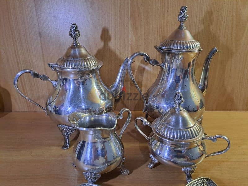 Vintage tea set, 5 pieces, orfevre bogeste silverplated 5