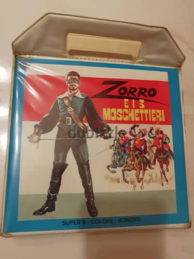 Vintage Zorro E l 3 moschetierri super 8mm Italian movie on 2 reels