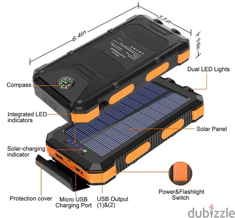 powerbank 20,000mAh Solar Power Bank 1