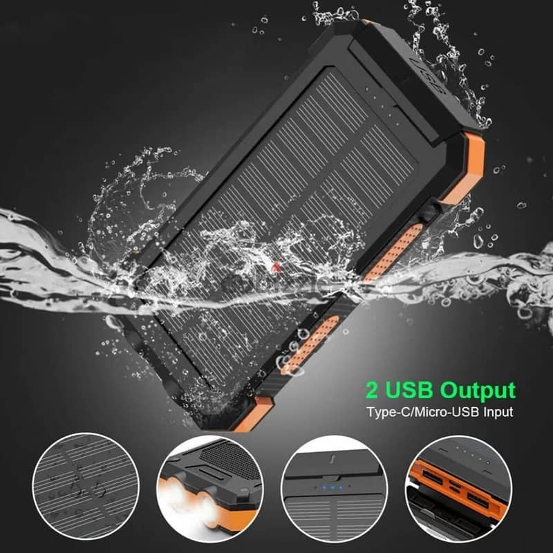 powerbank 20,000mAh Solar Power Bank 4