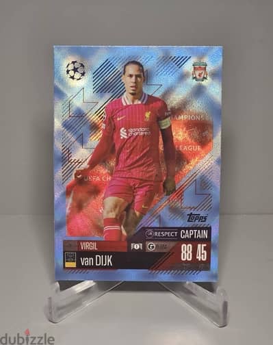 Virgil van Dijk Blue Crystal Topps Match Attax UCC 24/25 #48